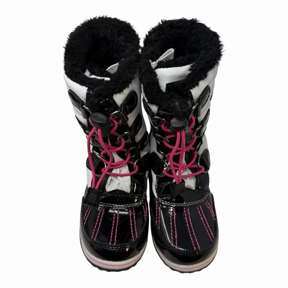 Totes Adventure Gear Girls Black & White Weatherproof‎ Winter Boots - Size 12